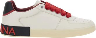 Dolce & Gabbana Portofino Sneaker - Heren - Sneakers - Wit - 44 EU - Leer - Schoenen