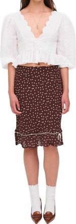 For Love & Lemons Marseille Eyelet Top In White