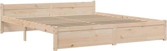 vidaXL Bed Frame without Mattress Solid Wood 180x200 cm Super King Super King Size Vidaxl