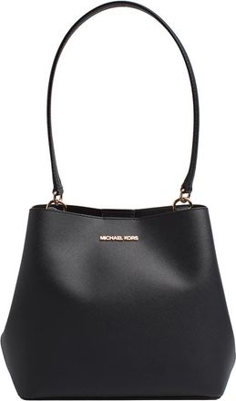 Michael Kors Pratt Medium Schoudertas - Dames - Schoudertassen - Zwart - ONE Size - Katoen - Tassen