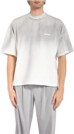 BONSAI Tops, Heren, Grijs, M, Katoen, T-shirt met ronde hals