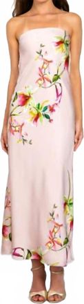 Lavender Brown Talia Maxi Dress In Blush/pink Combo