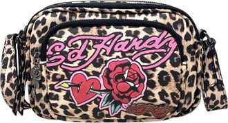 Ed Hardy Womens Camera Crossbody Bag, Cheetah, One Size