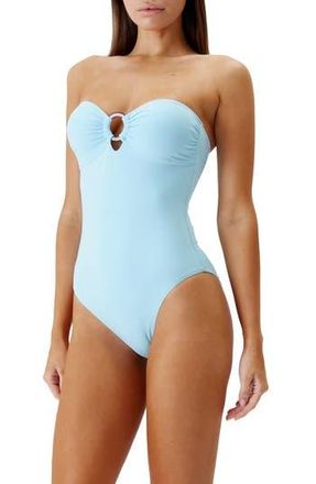 Melissa Odabash Barbuda O-Ring Strapless One-Piece Swimsuit in Sky at Nordstrom Rack, Size 10