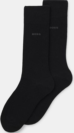 HUGO BOSS Mens 2 Pack of Socks in a Regular Length - Black - Size: 5/7/6.5/6/8/7.5/5.5