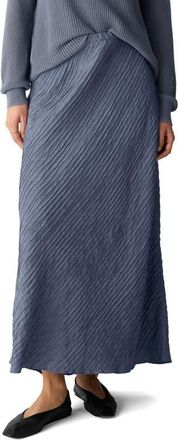 Eileen Fisher Stretch Silk Bias Cut Midi Skirt in Flint at Nordstrom, Size Xx-Small