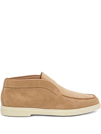 Santoni Su&egrave;de enkellaarzen - Bruin