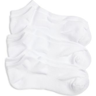 Nordstrom 3-Pack Everyday Ankle Socks in White at Nordstrom