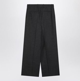 Givenchy Womens Dark Grey Wool Wide Trousers - Size EU 40 (Womens)