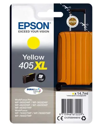 Epson 405xl Cartucho De Tinta Amarillo De Alto Rendimiento Durabrite Ultra