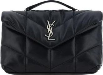 Saint Laurent Gewatteerde leren mini schoudertas - Dames - Handtassen - Zwart - ONE Size - Leer - Tassen
