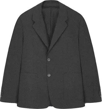 Prada Giacca Single-breasted Jas - Heren - Business blazers - Grijs - L - Katoen - Kostuums