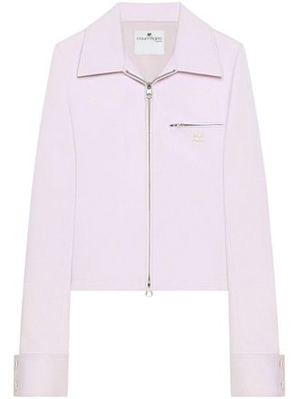 Courr&egrave;ges Cropped Jacket with Two-Way Zip