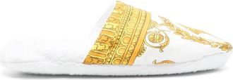 Versace Witte I Love Baroque Pantoffels - unisex - Pantoffels - Wit - L - Katoen - Schoenen