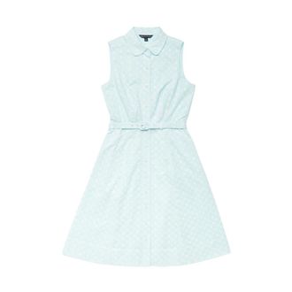 Brooks Brothers Klassieke katoenen overhemdjurk - Dames - Shirt Kleedjes - Blauw - XS - Katoen - Kleedjes