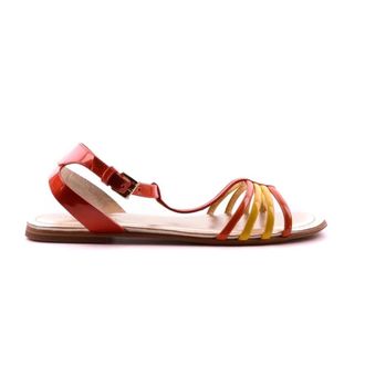 Hogan Flat Sandals, female, Orange, Size: 6 1/2 US Flat Sandals