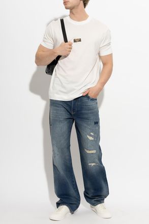 Emporio Armani Jeans With vintage Effect, Mens, Navy Blue