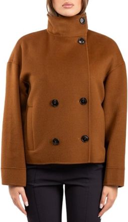 Max Mara Giaccone - Dames - Mantel - Bruin - 2XS - Wol - Jassen