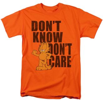 Popfunk Garfield Dont Know Dont Care Unisex T Shirt, Orange, XXX-Large
