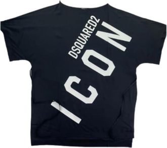 Dsquared2 Logato Icon Jurk - Dames - T-shirts - Zwart - M - Tops