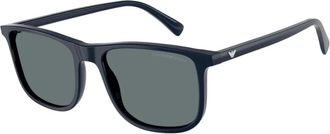 Emporio Armani Vierkante zonnebril - Heren - Accessoires - Blauw - Maat: 54 MM