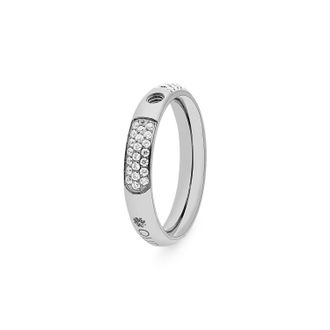 Qudo Womens Basic Deluxe Ring In Silver