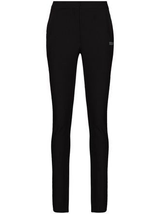 Off-white Pantaloni slim con stampa - Nero