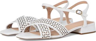 Cole Haan Patie Sandals Womens Sandals White Perforated Leather : 10.5 B - Medium
