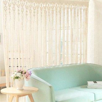 No Brand Cortinas Con Borlas Para Puertas Y Ventanas, Decoraciones De Pared De Estilo Bohemio, Separadores De Armarios, Decoraciones De Interiores Creativas Pa