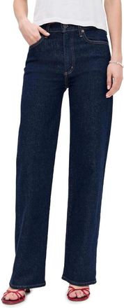 A Gold E Agolde Womens Harper Relaxed Straight Jeans, Reissue