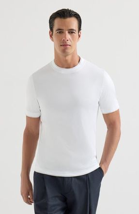 Brunello Cucinelli T-shirt with faux-layering in White at Nordstrom, Size Xxx-Large Eu
