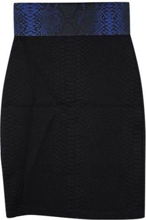 Christopher Kane Black snake-textured jacquard skirt Size XS