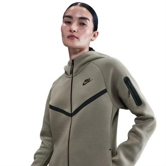 Nike Womens Tech Fleece Windrunner in Light Army - Green - Size 12 UK