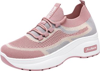 Generic Womens Slip on Trainers Wide Fit Running Trainers Womens Shoes Ethnic Casual Shoes Fashion Hollow Breathable Flat Heel Soft Sole Casual Sports & Outdo