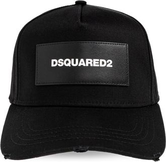 Dsquared2 Baseball Cap - Heren - Petten - Zwart - ONE Size - Leer - Accessoires
