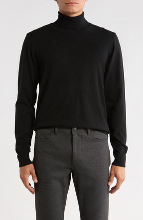 T.R. Premium Slim Fit Turtleneck Sweater in Black at Nordstrom Rack, Size Xxx-Large