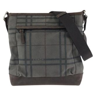 Coach Pre-owned Cross Body Bags, female, Gray, Size: ONE SIZE Pre-owned Camden Tattasoul Canvas Suede Shoulder Bag