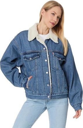 Levi's 90s Sherpa Trucker Womens Clothing Inner Adventurer : XS, Cotton/Denim