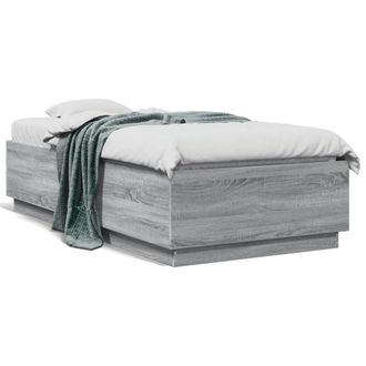 Berkfield Home Bed Frame without Mattress Grey Sonoma 90x190 cm Single