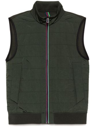 Paul Smith striped gilet - men - Recycled Nylon - M - Green