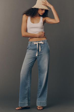 Fidelity Denim Knit Sunrise High-Rise Wide-Leg Trouser Jeans