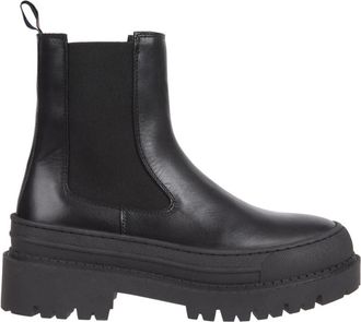 Tommy Jeans Chelsea Foxing Boot - Dames - Chelseaboots - Zwart - 36 EU - Leer - Schoenen