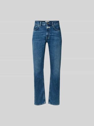 Closed Closed Straight Fit Jeans mit Logo-Patch in Jeansblau, Gr&ouml;&szlig;e 30/32