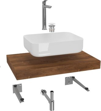 Puma Naturel - Conjunto De Ba&ntilde;o Hansgrohe Con Dolce 80x8x50 Cm, Roble Charleston Ksetdo8
