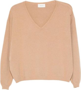 Vicolo fine-knit jumper - Neutrals