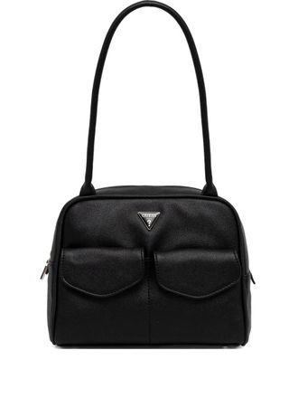 Guess Co dual-pocket faux-leather shoulder bag - Black