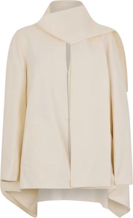 Valentino Garavani Caban draped collared jacket - Neutrals