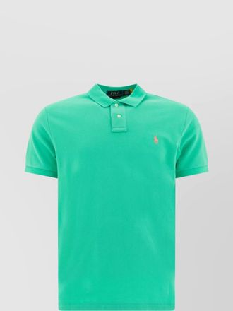 Polo Ralph Lauren ribbed collar polo shirt with short sleeves