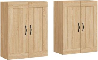 vidaXL Wall Mounted Cabinets 2 pcs Sonoma Oak Engineered Wood Vidaxl