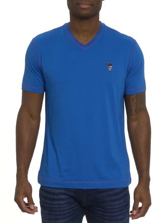 Robert Graham Designs Mens Rss197005cfcobaltlarge T-Shirt, Cobalt, Large